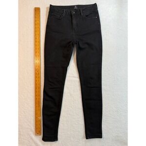 Just Black Womens Skinny Jeans Black Solid Size 27 Made in USA Denim Pants